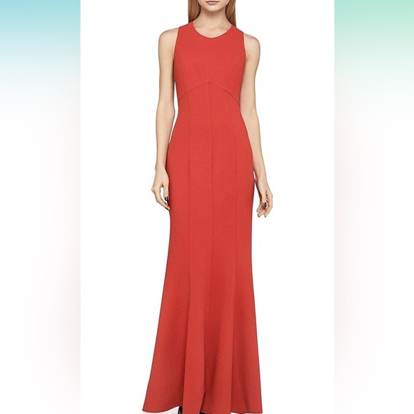 BCBGENERATION Like New Fit & Flare Maxi Dress Size 12 (in Red Ginger) - Picture 3 of 16